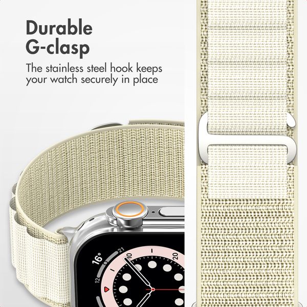 Accezz Nylon Alpine Band Apple Watch | 44/45/46/49 mm - Starlight