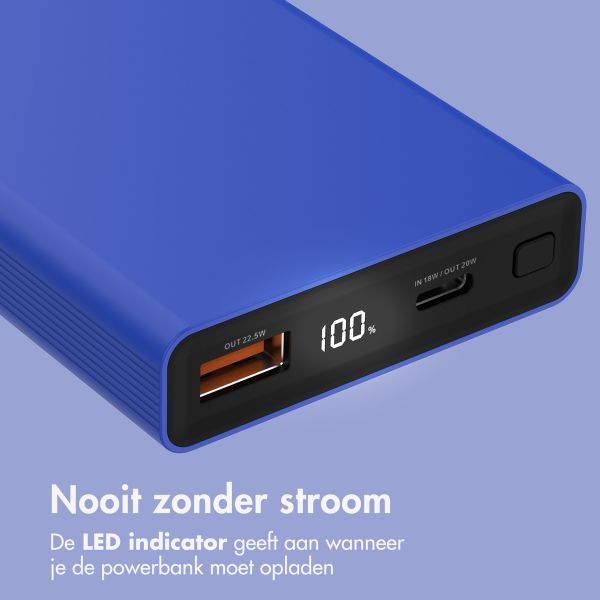 imoshion Ultra Series Aluminium Powerbank 10.000 mAh - Quick Charge en Power Delivery - Cobalt Blue