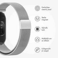 imoshion Milanees magnetisch bandje Xiaomi Smart Band 8 / 9 - Zilver