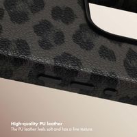 Selencia Sabi Back Cover Panther Print with MagSafe Apple iPhone 16 Pro - Midnight Black