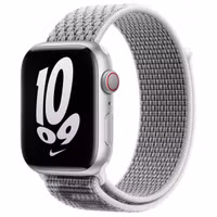 Apple Nike Sport Loop Band Apple Watch Series 1 t/m 11 / SE / Ultra (44/45/46/49 mm) - White / Black