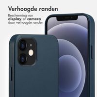 Accezz MagSafe Leather Backcover Apple iPhone 12 (Pro) - Nightfall Blue