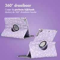imoshion 360° Draaibare Design Bookcase Apple iPad 6 (2018) 9.7 inch / iPad 5 (2017) 9.7 inch / Air 2 (2014)/Air 1 (2013) - Laverder Flowers