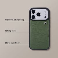 Selencia Riva Backcover met Pashouder Apple iPhone 17 Pro Max - Sage Green