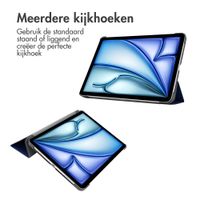 imoshion Trifold Bookcase Apple iPad Air 13 inch (2025) M3 / (2024) M2 - Donkerblauw