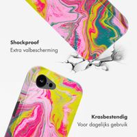 Selencia Vivid Backcover met MagSafe Apple iPhone 16e - Marble Pink