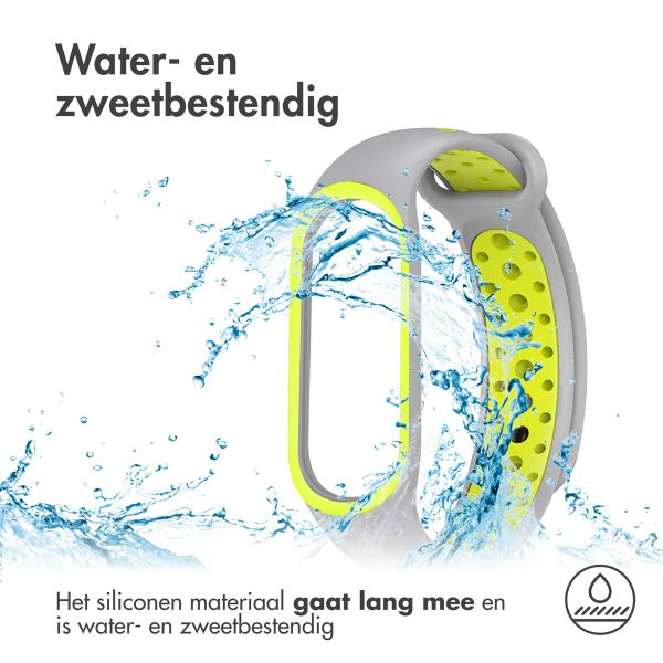 imoshion Siliconen sport bandje Xiaomi Mi Band 7 - Grijs / Lime