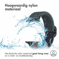 imoshion Elastisch nylon bandje Apple Watch Series 1-10 / SE / Ultra (2) - 42/44/45/46/49 mm - Donkergrijs