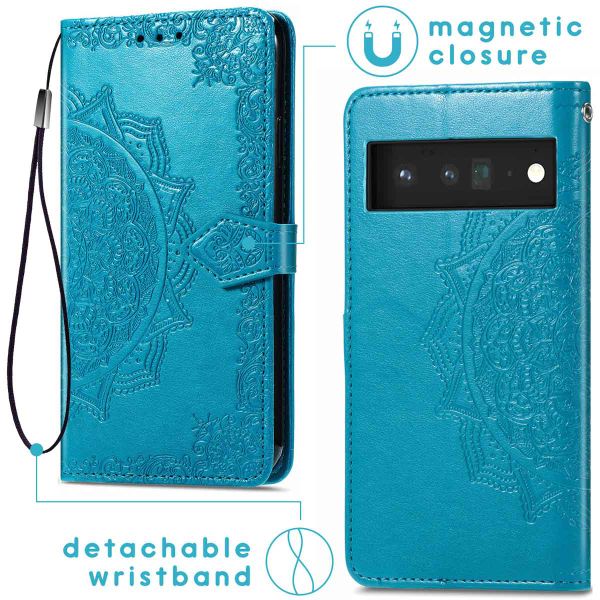 imoshion Mandala Bookcase Google Pixel 6 Pro - Turquoise