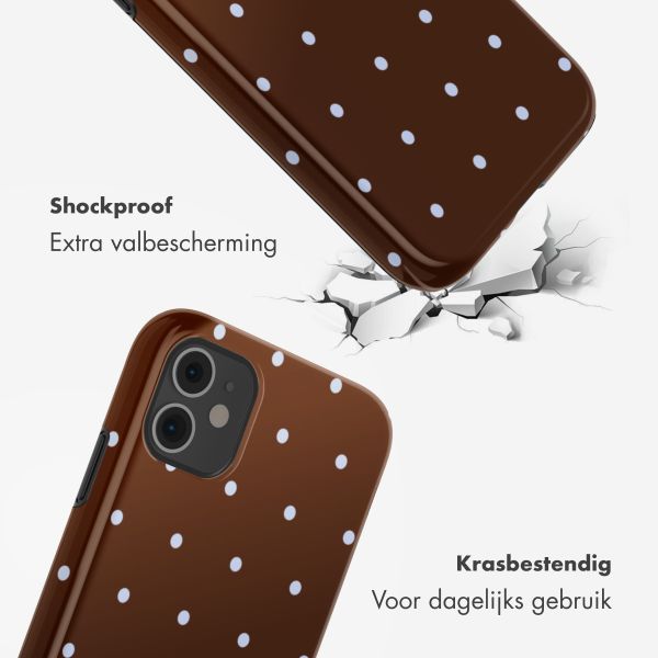 Selencia Vivid Backcover Apple iPhone 11 - Happy Dots Chocolate