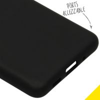 Accezz Liquid Silicone Backcover Samsung Galaxy S20 Ultra - Zwart