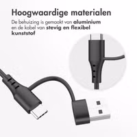 imoshion Oplader - USB-C en USB aansluiting - Power Delivery - 20 Watt + Samsung Galaxy Watch USB-C en USB-A laadkabel - 1 meter