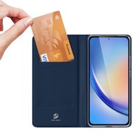 Dux Ducis Slim Softcase Bookcase Samsung Galaxy A35 - Donkerblauw