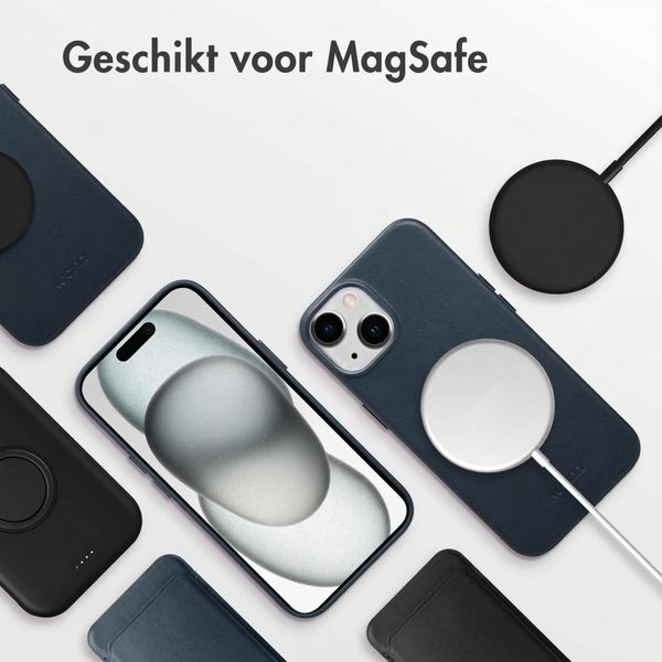 Accezz MagSafe Leather Backcover Apple iPhone 15 - Nightfall Blue
