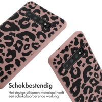 imoshion Siliconen design hoesje met koord Samsung Galaxy S10 - Animal Pink