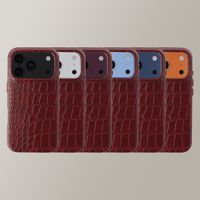 Selencia Croco Backcover met MagSafe Apple iPhone 18 Pro Max / 17 Pro Max - Burgundy