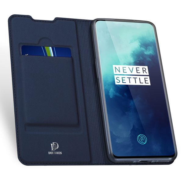 Dux Ducis Slim Softcase Bookcase OnePlus 7T Pro - Donkerblauw