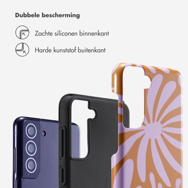 Selencia Vivid Backcover Samsung Galaxy S21 FE - Modern Bloom Pink