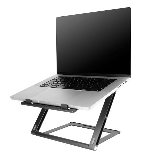 Accezz Origami Laptop Stand - Laptop standaard - Verstelbaar en opvouwbaar - Universeel - Donkergrijs