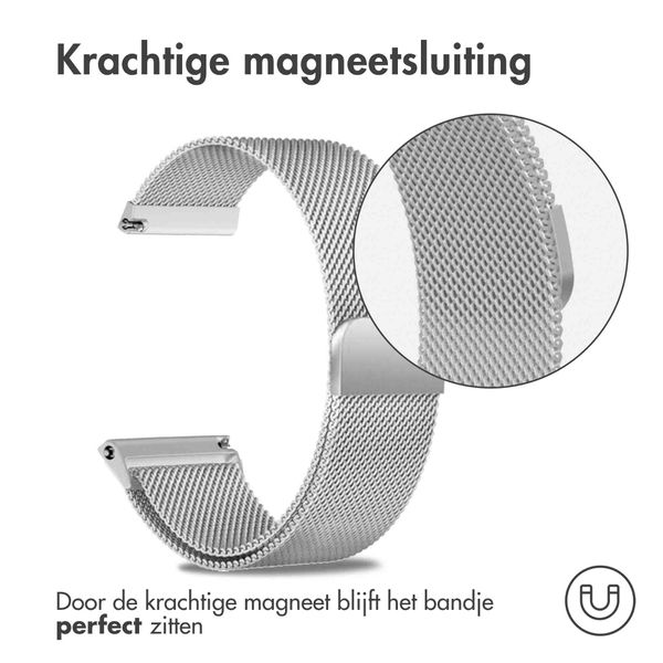 imoshion Milanees magnetisch bandje  - Universeel 18 mm aansluiting - Zilver