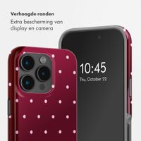 Selencia Vivid Backcover met MagSafe Apple iPhone 15 Pro - Happy Dots Burgundy