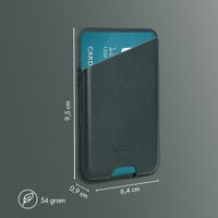Accezz Magnetic Leather Card Holder - Compatible with Apple Find My - Cedar Green