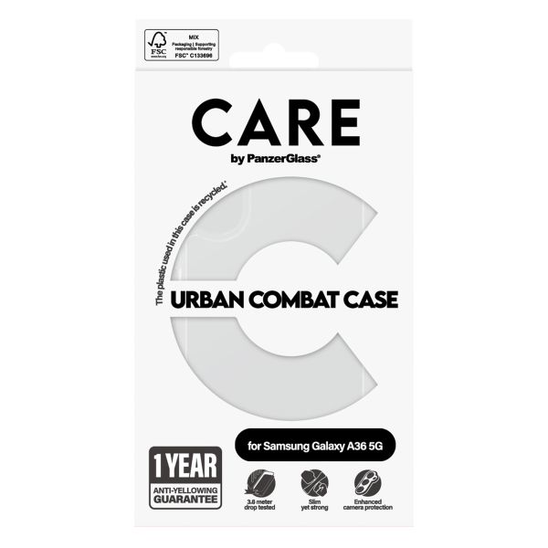 CARE by PanzerGlass Urban Combat Case Samsung Galaxy A36 - Transparant