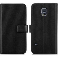 imoshion Luxe Canvas Bookcase Samsung Galaxy S5 (Plus) / Neo - Zwart