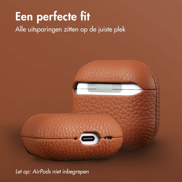 Accezz Echt Leren Case Apple AirPods 4 - Cognac