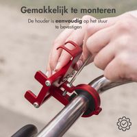 imoshion Telefoonhouder fiets - Verstelbaar - Universeel - Aluminium - Rood