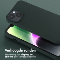 Selencia Siliconen hoesje met afneembaar koord iPhone 14 - Donkergroen