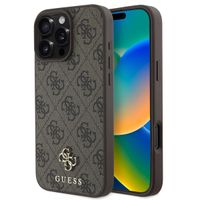 Guess 4G Metal Logo Backcover MagSafe Apple iPhone 16 Pro Max - Bruin