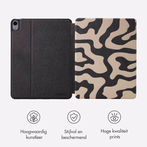 Selencia Vivid tablethoes Apple iPad Air 11 inch (2025) M3 / (2024) M2 / Air 5 (2022) / Air 4 (2020) - Art Wave Black