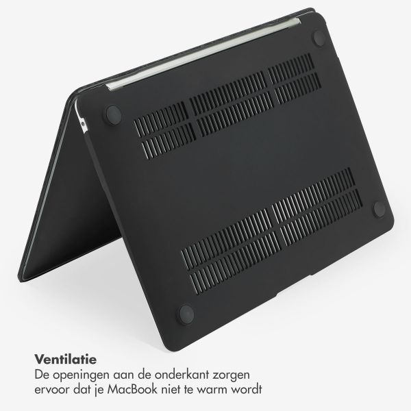 Selencia Fluwelen Cover Apple MacBook Pro 13 inch (2020 / 2022) - Zwart