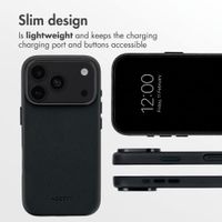 Accezz Leather Case with MagSafe Apple iPhone 18 Pro / 17 Pro - Onyx Black