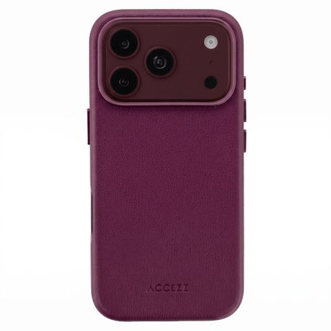 Accezz MagSafe Leather Backcover Apple iPhone 18 Pro / 17 Pro - Heath Purple