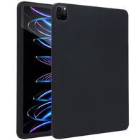 Accezz Liquid Silicone Backcover met penhouder Apple iPad Pro 12.9 (2022) / Pro 12.9 (2021) / Pro 12.9 (2020) - Zwart