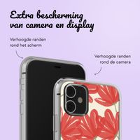 Gepersonaliseerd hoesje met bloemen iPhone 11 - Transparant