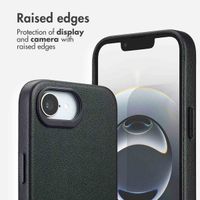 Accezz Leather Back Cover with MagSafe Apple iPhone 17e / 16e - Onyx Black