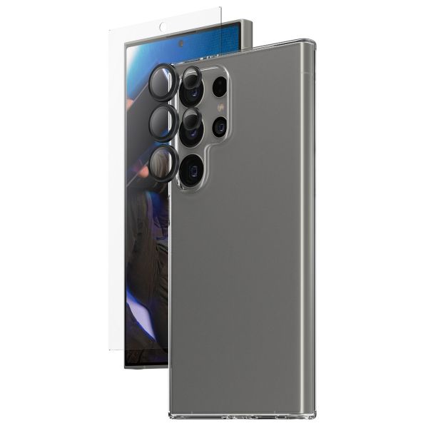 SAFE by PanzerGlass Safe 3-in-1 pack - Hoesje + screenprotector + camera protector Samsung Galaxy S24 Ultra - Transparant