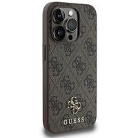 Guess 4G Metal Logo Backcover MagSafe iPhone 15 Pro - Bruin