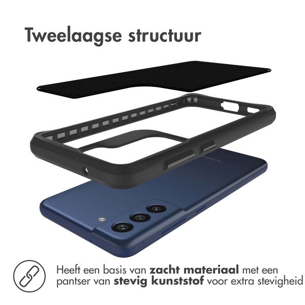 imoshion Rugged Hybrid Case Samsung Galaxy S21 FE - Zwart