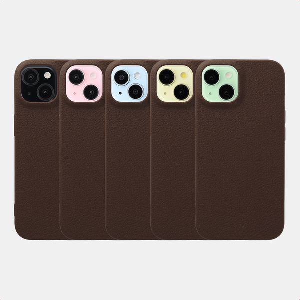 imoshion Texture Backcover Apple iPhone 15 - Donkerbruin