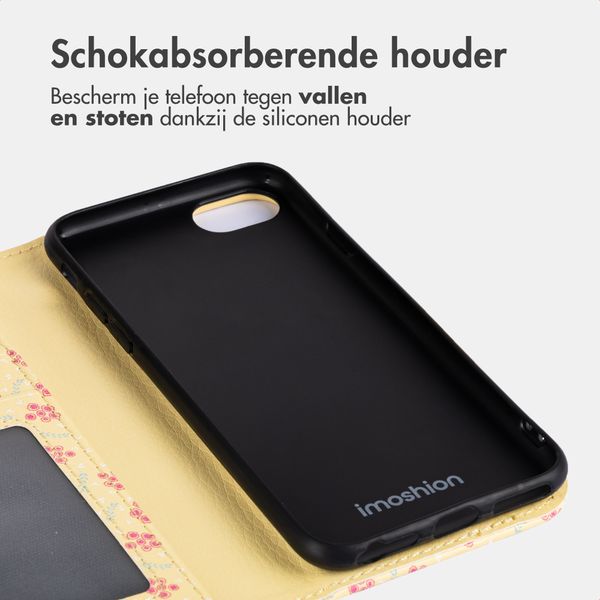 imoshion Design Bookcase Apple iPhone SE (2022 / 2020) / 8 / 7 / 6(s) - Sunny Yellow Petite Flowers