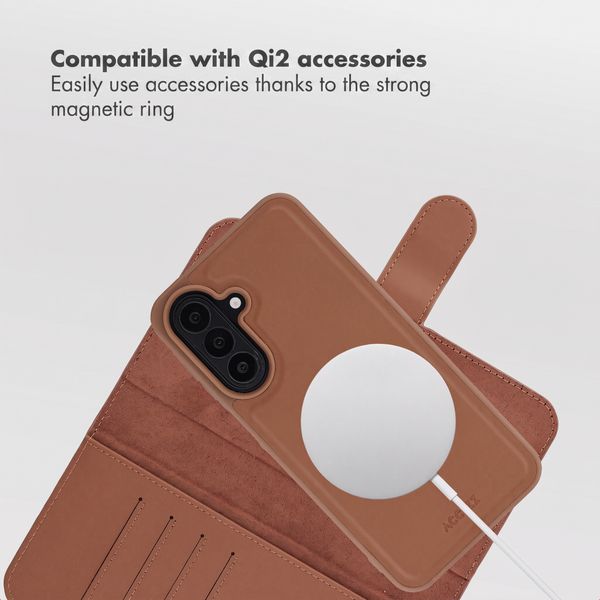 Accezz Edge detachable Bookcase with MagSafe Samsung Galaxy A27 (5G) - Brown