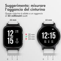 imoshion Rugged Nylon bandje  - Universeel 22 mm aansluiting - Grijs