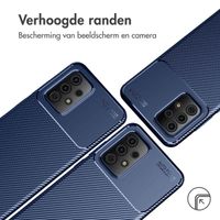 imoshion Carbon Softcase Backcover Samsung Galaxy A52(s) (5G/4G) - Blauw