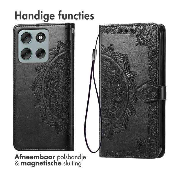 imoshion Mandala Bookcase Motorola Moto G56 - Zwart
