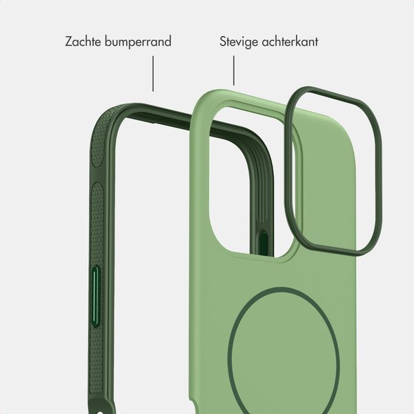 imoshion Color Backcover met Thin MagSafe Ring Apple iPhone 16 Pro - Donkergroen
