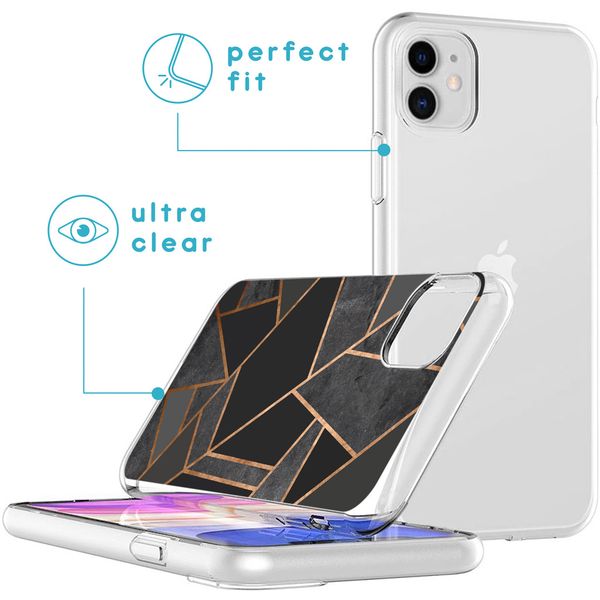 imoshion Design hoesje Apple iPhone 11 - Grafisch Koper / Zwart